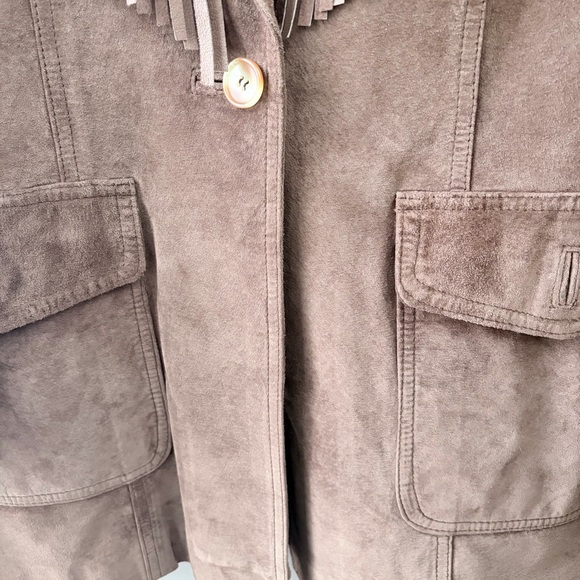 Vintage TOGETHER! Brown Suede Fringe Coat - Picture 3 of 10